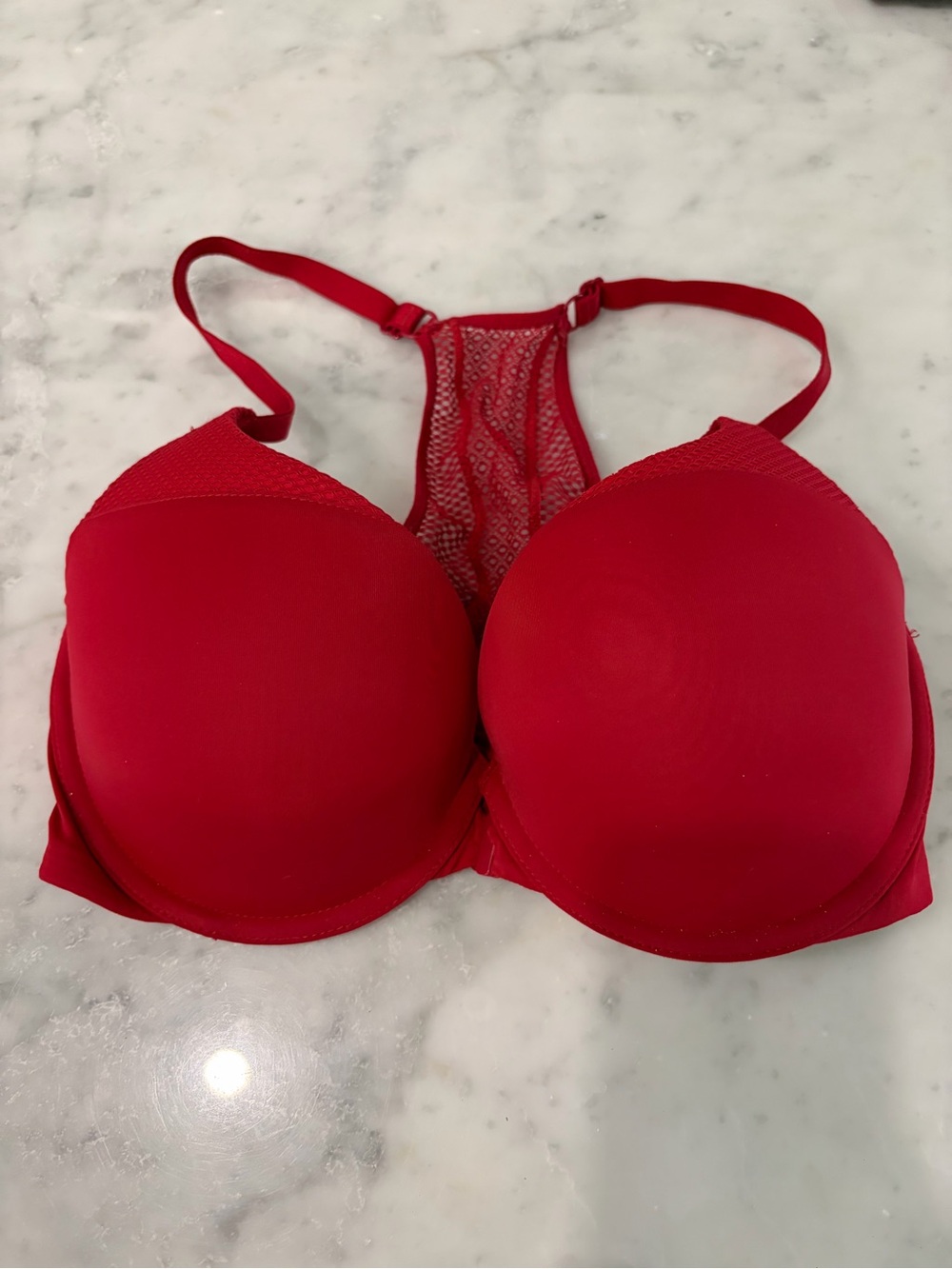 Victoria's Secret Red Lace Racerback Push-Up Bra